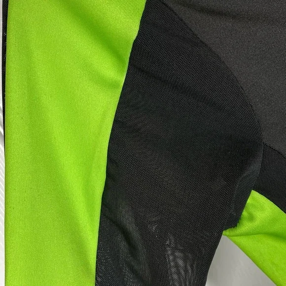 Superdown Mesh Long Sleeve 1/4 Zip Bodycon Mini Dress Black Green Womens Small - Picture 8 of 12